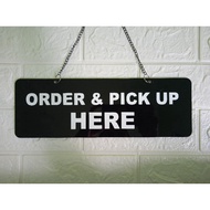For sale Order Pik Up Here Acrylic Sign board