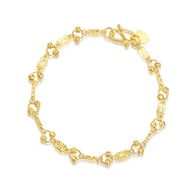CHOW SANG SANG 999.9 24K Solid Gold Price-by-Weight 6.73g Gold Cubes, Ring Chains Bracelet for Women
