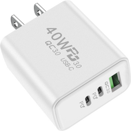 40W USB C Charger Type C Fast Charger Charging For iPhone Samsung Xiaomi Huawei Mobile Phones Quick