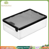 Transparent Reptile Feeding Box Amphibian Insect Reptile Breeding Box Ventilation Hatching Container