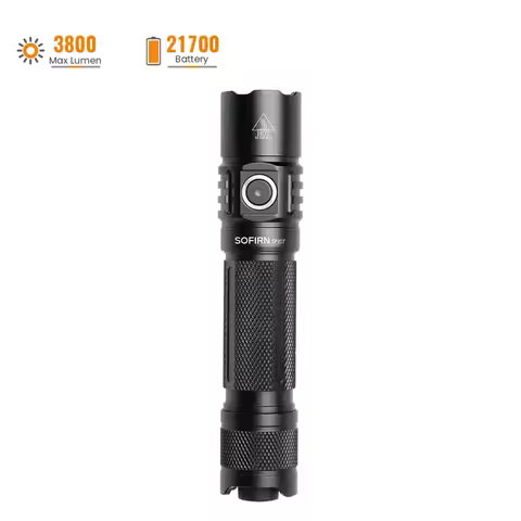 Sofirn SP35T 3800lm Tactical Flashlight Powerful Led Light USB C 21700 Rechargeable Torch With Dual 