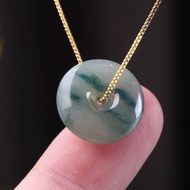 【願‧平安】冰種飄花翡翠平安扣吊飾 | 天然緬甸翡翠A貨 | 送禮