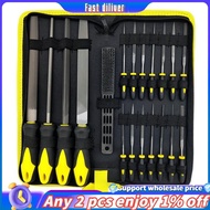 In stoick-19Pcs Metal Steel File Grinding Tool Set with Flat File, Semi-Circular File, Circular File
