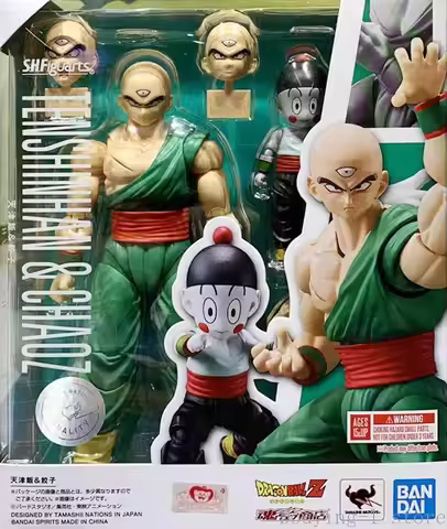In Stock Original Bandai Shf Pvc Figuarts Dragon Ball Tenshinhan Chaoz Action Figures Gift