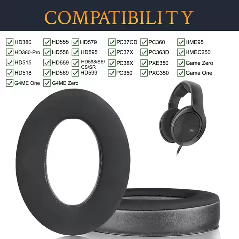 Replacement Cooling gel earpads Compatible for Sennheiser HD599/HD598/SE/CS/SR/HD595/HD569/HD558/HD5