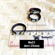 Black carved ring size 21, genuine kokka kaukah
