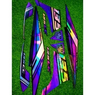 STRIPING JUPITER MX NEW 135 CUSTOM FULLHOLOGRAM PURPLE STICKER JUPITER MX NEW JUPITER MX 135