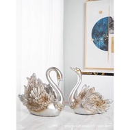 Decoration Living Room Wine Cabinet Decoration Gift Light Luxury Swan Wedding Entrance European TV C
