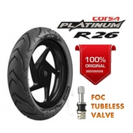 TYRE CORSA PLATINUM R26 TUBELESS 70/80/17 80/80/17 90/80/17  110/70/17 130/70/17