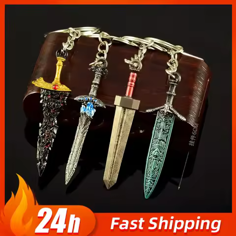 6cm Elden Damascus Great sword weapons Model Game Peripherals Key Chain Raz Li Hui Stone Swords Pend