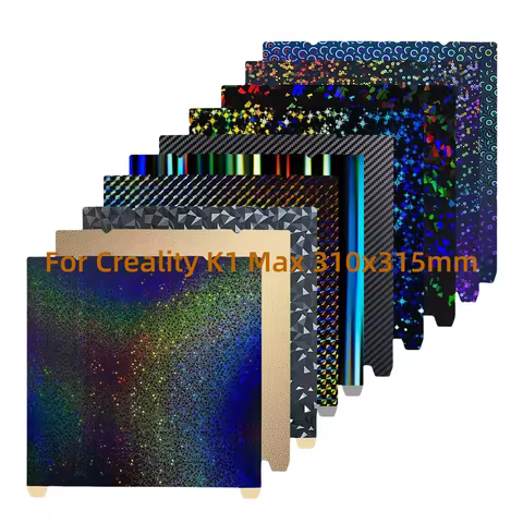 For Creality K1 Max 310x315mm Build Plate PEI PEO PET H1H Double Sided Printing bambulab Spring Stee