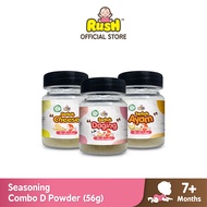 Rush Baby Seasoning Powder Combo D (Cheese 18g, Meat 18g, Chicken 20g)