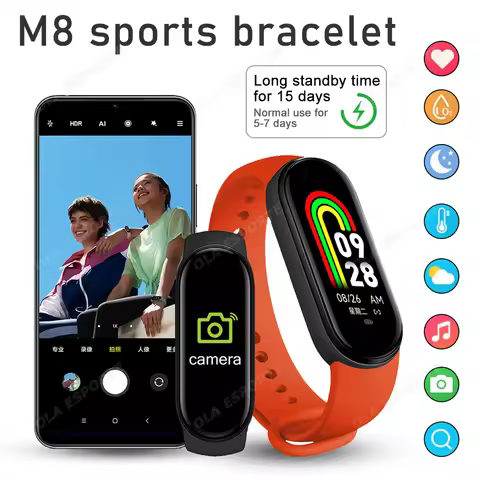 M8 Sports Bracelet Men Women Running Cycling Multiple Sports Modes Pedometer Sleep Health Monitoring