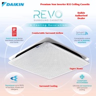 Daikin REVO Surround Cassette 2.0hp - 4.5hp FCFV Series R32 Premium Non Inverter Ceiling Cassette Ai