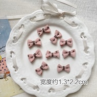 2 Yuan 8 Korean Version Korean Pink Polka Dot Small Bow Handmade diy Hair Accessories Material Acces