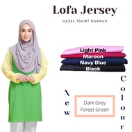 Lofa Baju Tshirt Jersey Muslimah Labuh  |Berpoket |A cutting| Long Sleeve| HAZEL TD