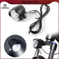 SONONIA E-Bike Headlight 12V 24V 36V 48V, Front Light LED Lamp Horn for Electric Bicycle E-Bike e-Sc