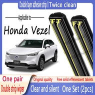 Suitable for Honda Vezel Double-Layer Rubber Strip Wiper Double Rubber Strip Wiper Windshield Wiper Set (2 Pieces) Honda Vezel Car Wiper Rear Wiper
