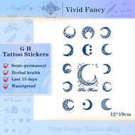 [Vivid Fancy] 12*19cm GH Tattoo Sticker Waterproof Healthy Herbal Lasts to 2 weeks