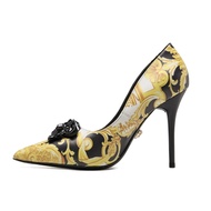 Heels VVS classic prints 10cm leathers heels kasut perempuan shoes women