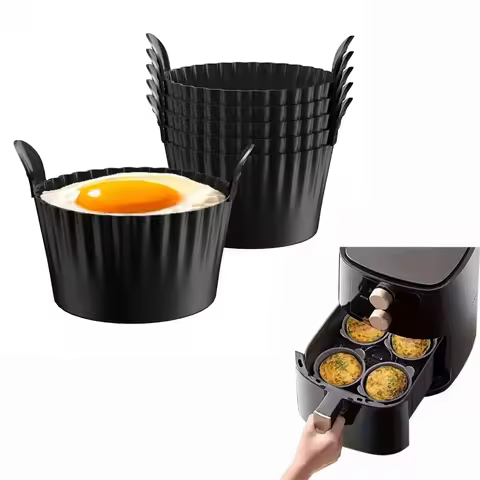 Silicone Air Fryer Egg Poacher Silicone Cupcake Baking Cups Ramekins For Air Fryer Ovens Air Fryer S