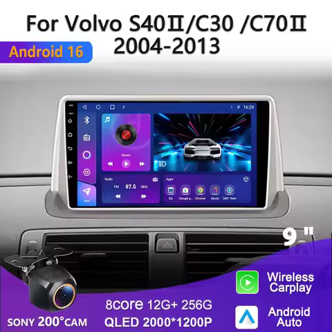 Android 16 For Volvo S40 II 2 MS 2004 - 2012 C30 I 1 2006 - 2013 C70 II 2 2005 - 2013 Car Radio Mult