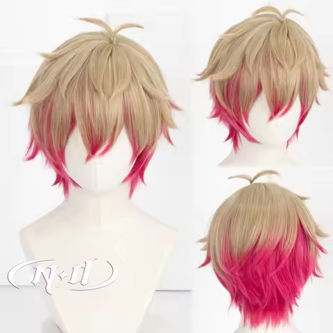 ND Cosplay Wigs Alexis Ness Anime BLUE LOCK The Magician Cosplay Magenta Hair Wigs for Costume Hallo
