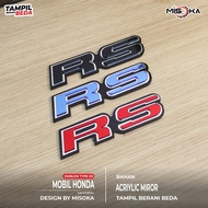 3 mm acrylic RS Emblem Car Accessories Car Sticker