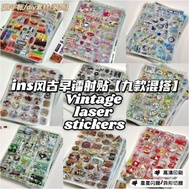 Japanese Gyaru Retro Holographic Star Die-Cut Stickers DIY Journal Scrapbook Decoration PET Sticker