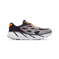 Hoka One One Clifton 6 Suede Hitam Putih dengan Warna Neon - Sepatu Lari Pria Tahan Air Ukuran EU:42