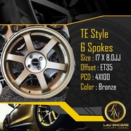 TE Style 6 Spokes 17 X 8.0JJ 4X100 Bronze