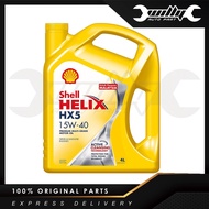 [Pasaran Malaysia] Original Shell Helix HX5 Mineral Minyak Hitam Enjin / Engine Oil 15W-40 / 15W40 / (4L) Proton Perodua