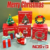 Nano Blocks Christmas Wreath Christmas Gift Box Stocking Christmas Tree Nutcracker  Buiding Blocks Boy Girl DIY Toys
