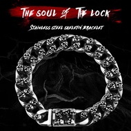 BEIER สร้อยข้อมือหัวกะโหลกสุดเท่สำหรับผู้ชายใหม่กำไลข้อมือ316สแตนเลสสตีลสำหรับบุรุษคุณภาพสูง BC8-045