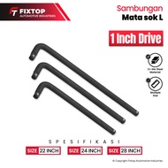 FIXTOP Shock Socket Handle L 1 Inch x 22" 24" 28" Inch Extension Offset Handle Socket Wrench Connect