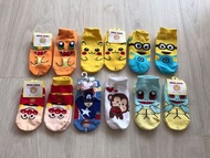 全新 韓國製 韓國童襪 寶可夢襪子 短襪 尺寸S(12~15cm) 麵包超人襪子 小小兵襪子 美國隊長襪子