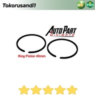 ht RING PISTON 40MM MOTOR MINI GP MINI TRAIL MINI ATV 50CC 2T MESIN ik