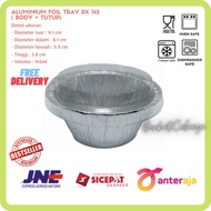 ALUMINIUM FOIL CUP RX 145 + TUTUP / ALUMUNIUM FOIL TRAY / -DIJAMIN BAGUS