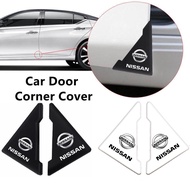 Nissan 2Pcs Car Door Corner Anti-collision Sticker Car Door Protector Bumper Rubber Anti-Scratch Sticker For X Trail T30 T32 Navara D23 Terra Almera Patrol Sylphy