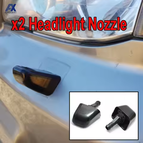 2Pcs Car Headlight Washer Jet Nozzle 28641-1DA0A 28642-1DA0A For Nissan X-Trail Xtrail 2 T31 2007 20