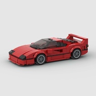 F40 MOC Ferrari สีแดงซุปเปอร์รถบังคับบล็อกตัวต่ออิฐของเล่นสำหรับเด็กเด็กชายและเด็กหญิงใช้ได้กับเลโก้เทคนิค