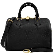 Louis Vuitton LV M58951 SPEEDY BANDOULIERE 25 經典花紋兩用波士頓包.黑