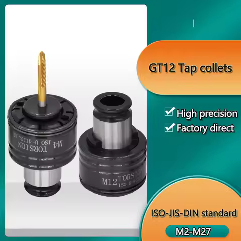 Taps Collets GT12 Chuck Clamping ISO DIN JIS Standard M2-M16 Overload ProtectionTool Holder