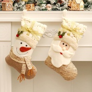 DWAYNE Christmas Socks, Exquisite Santa Claus Christmas Candy Bag, Durable Reusable Large Capacity T