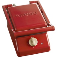 【Direct from Japan】BRUNO Grill Sand Maker, Single Hot Sand Maker, Stylish, Electric, Grills to the ears, Breakfast, Bread, Bread, with Timer, Plate Removable, Red Bruno BOE083-RD