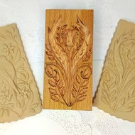 雕刻擀麵杖，壓花擀麵棍。裝飾餅乾壓榨機