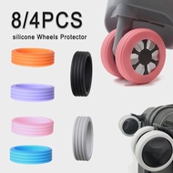 2/4/8pcs Set Anti Noise Silicone Protection with Our 8-piece Set of Travel Protectors Shield Your Luggage Wheels Wheel