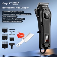 Ckeyin Hair Clipper Multifunctional Men Hair Trimmer Powerful Battery Electric Professional Barber R