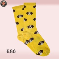 Women's Socks Ladies'/ - Yellow Dog Motif - Flower City - E86