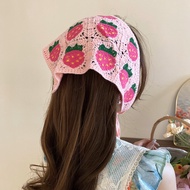 gpropstore ผ้าโพกศีรษะ (E05) ผ้าพันคอ 14 ลาย ทรงสามเหลี่ยม ลายดอกไม้ ลายตาราง สำหรับผู้หญิง